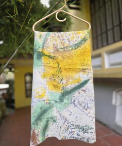 Hand-painted Tussah Silk Scarf