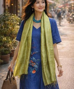 Slubbed Mulberry Silk Scarf