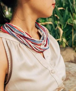 Hand-stitched Mulberry Silk Necklace
