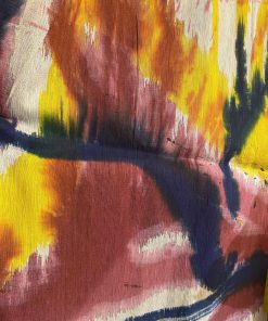 Hand-Painted Raw Silk Fabric – Artistic Material for Modern Fashion