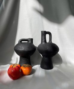 Short and Tall Ceramic Vase Set - Handmade Minimalist Decor