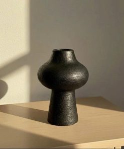 Bulbous Vase with Pedestal Base