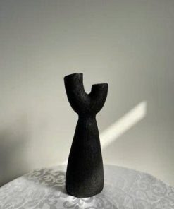 Handmade Ceramic Twin-Mouth Vases: Rustic Terracotta Clay Vase