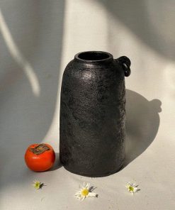 Handmade Ceramic Vase with Ring Handle